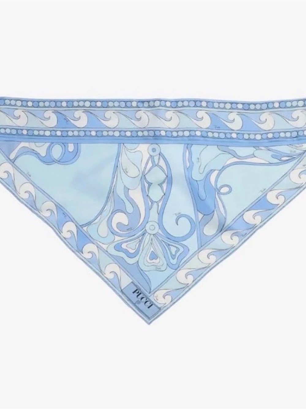 Light Blue Printed Silk Bandana – Pucci